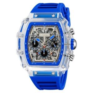 Activa Fury X Invicta Men's Watch w/ Skeleton Dial - 44.3mm, Blue & Transparent